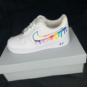 rainbow drip air force 1